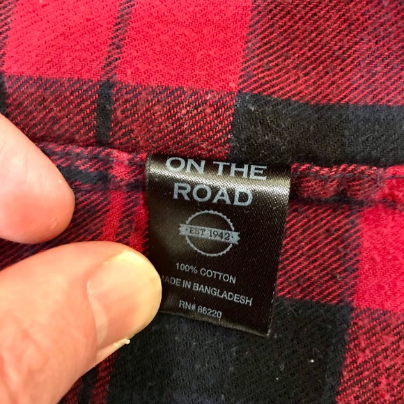 Plaid, button down shirt, On The Road - Picture 7 of 11